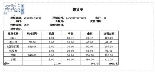 畅捷通T+12.1打印模板如何增加合计行