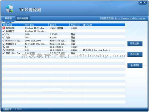 用友T6企业管理软件环境检测通不过？操作系统不符合？