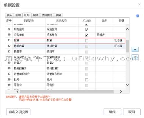 用友畅捷通T+进货单上的数量这一列汇总值不正确？