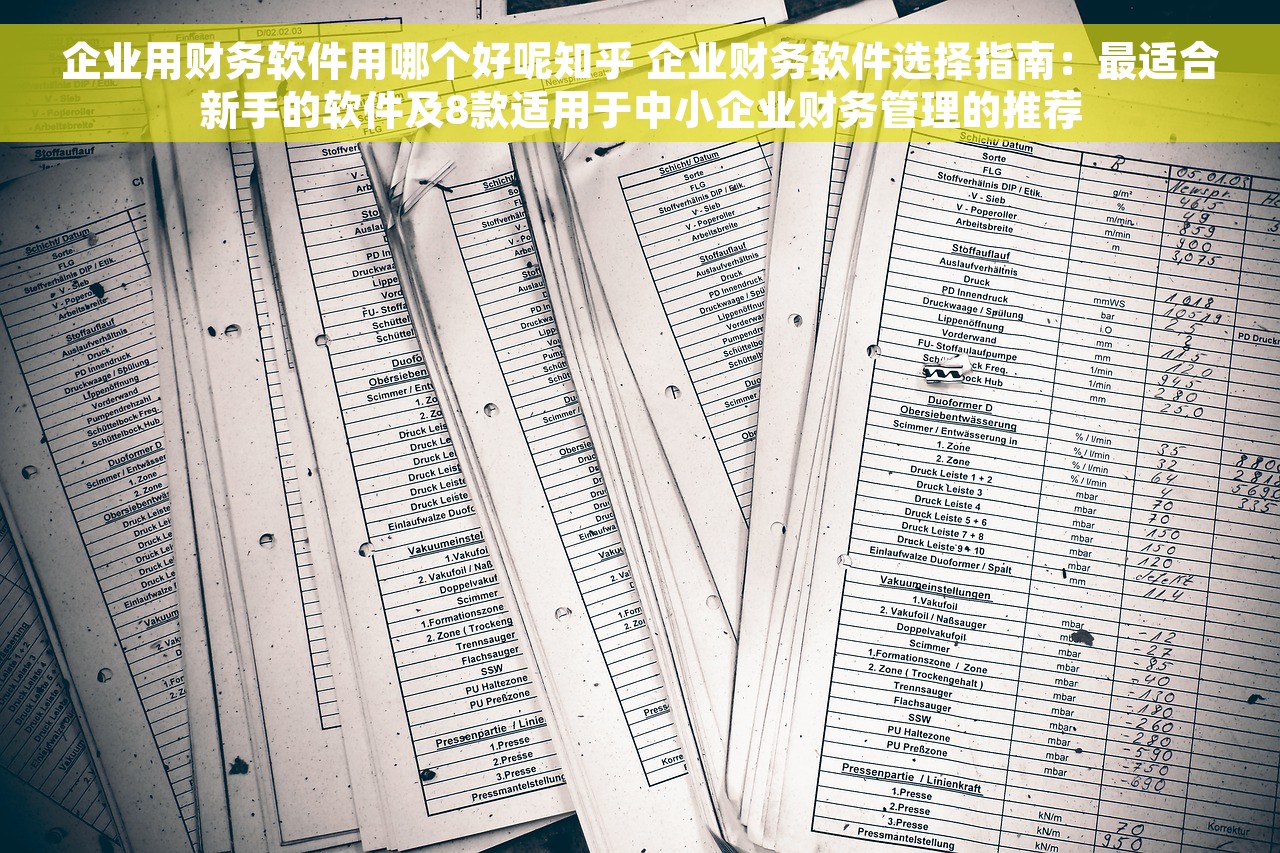 企业用财务软件用哪个好呢知乎 企业财务软件选择指南：最适合新手的软件及8款适用于中小企业财务管理的推荐