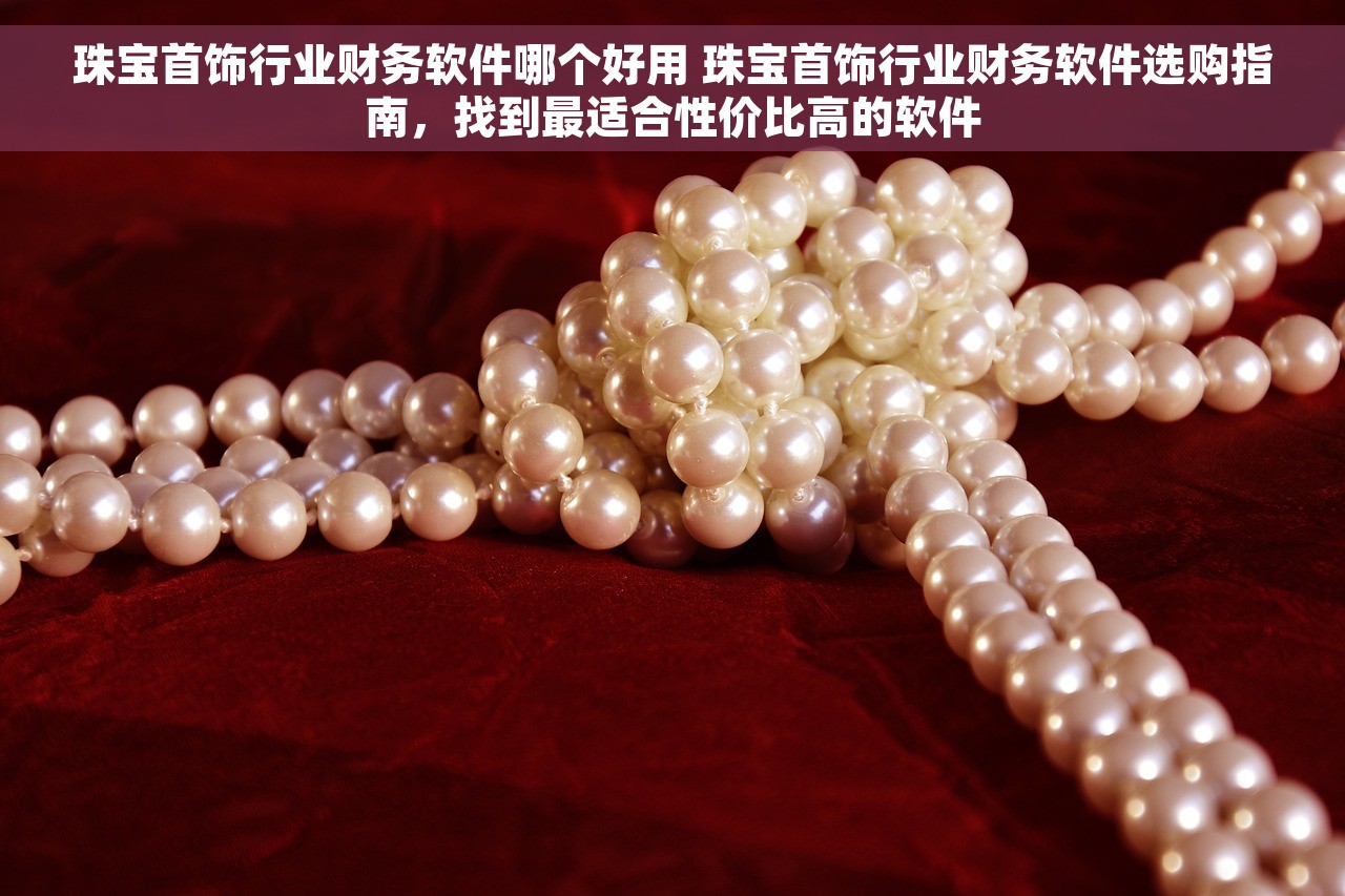 珠宝首饰行业财务软件哪个好用 珠宝首饰行业财务软件选购指南，找到最适合性价比高的软件