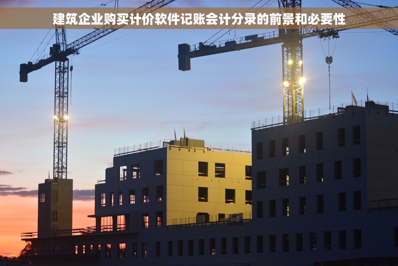 建筑企业购买计价软件记账会计分录的前景和必要性