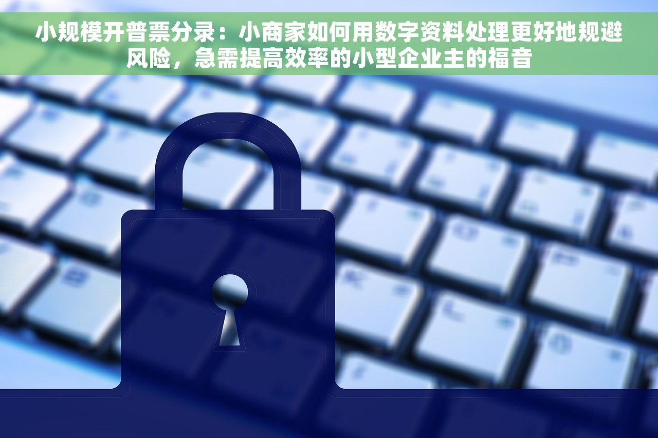 小规模开普票分录：小商家如何用数字资料处理更好地规避风险，急需提高效率的小型企业主的福音