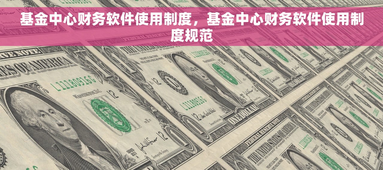 基金中心财务软件使用制度，基金中心财务软件使用制度规范