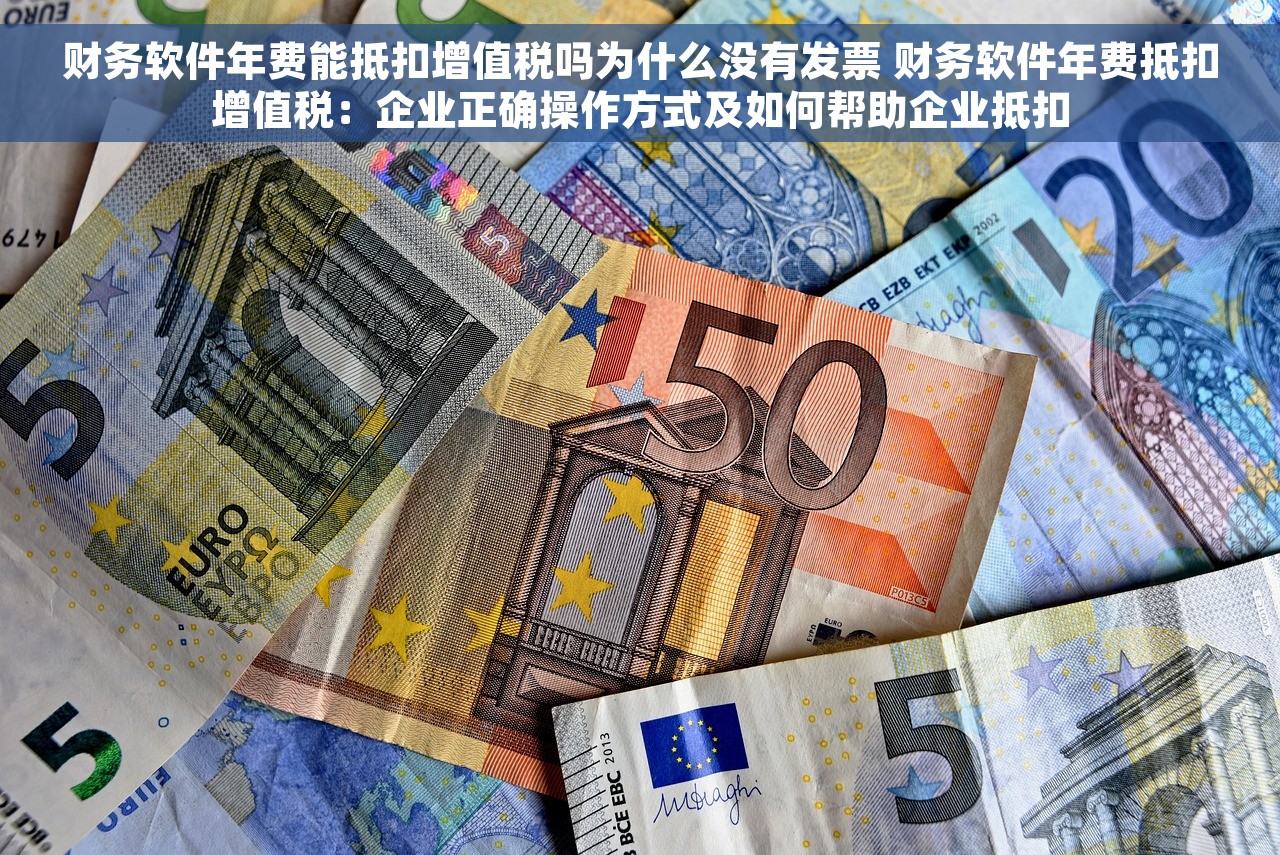 财务软件年费能抵扣增值税吗为什么没有发票 财务软件年费抵扣增值税：企业正确操作方式及如何帮助企业抵扣