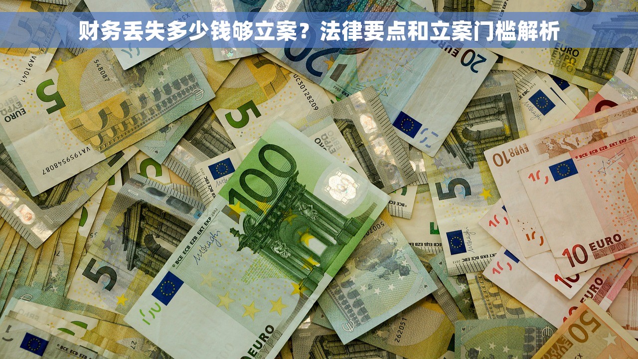 财务丢失多少钱够立案？法律要点和立案门槛解析