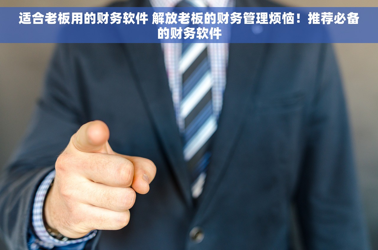 适合老板用的财务软件 解放老板的财务管理烦恼！推荐必备的财务软件