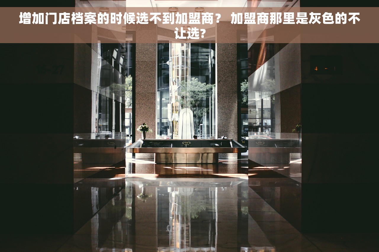 增加门店档案的时候选不到加盟商？ 加盟商那里是灰色的不让选?