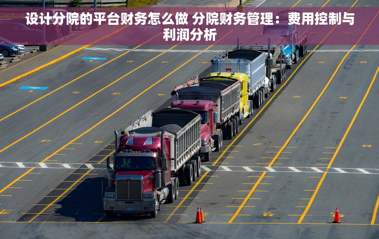 设计分院的平台财务怎么做 分院财务管理：费用控制与利润分析