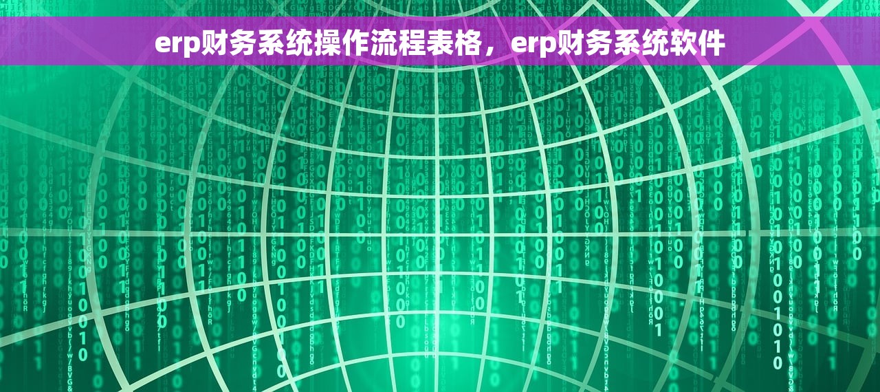 erp财务系统操作流程表格，erp财务系统软件