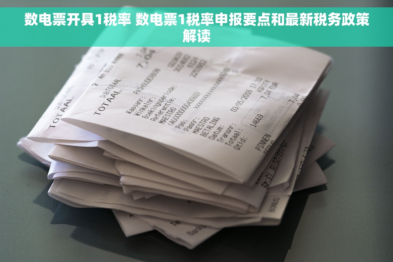 数电票开具1税率 数电票1税率申报要点和最新税务政策解读