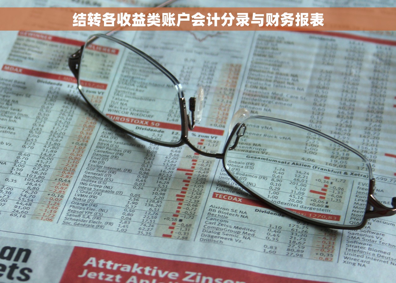 结转各收益类账户会计分录与财务报表