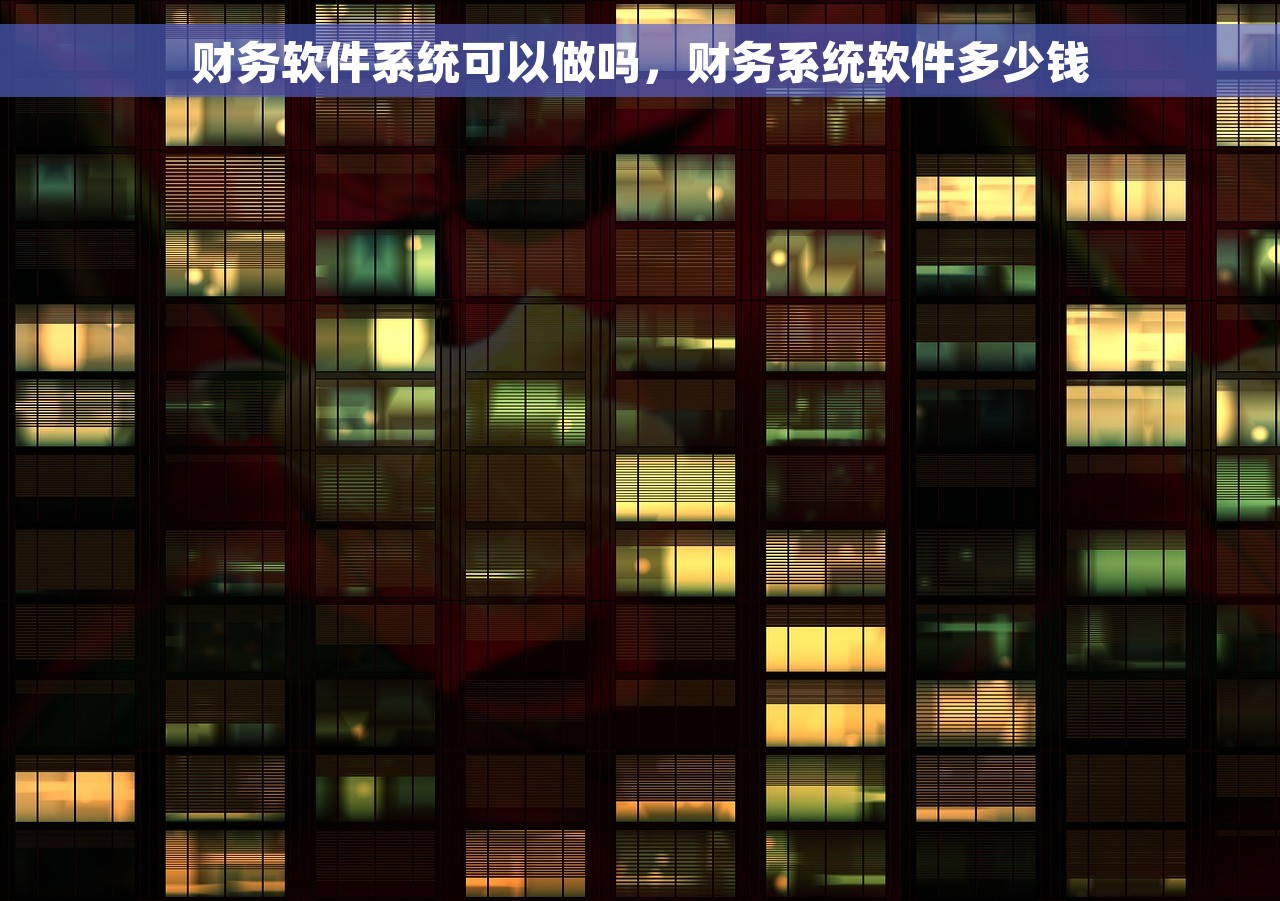 财务软件系统可以做吗，财务系统软件多少钱