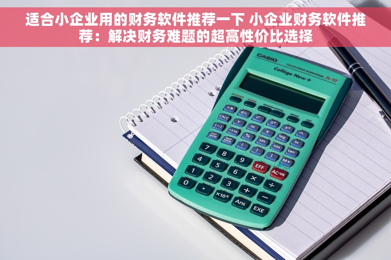 适合小企业用的财务软件推荐一下 小企业财务软件推荐：解决财务难题的超高性价比选择