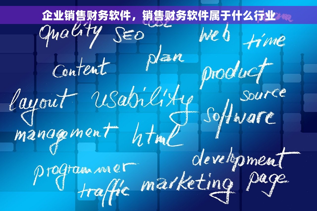 企业销售财务软件，销售财务软件属于什么行业