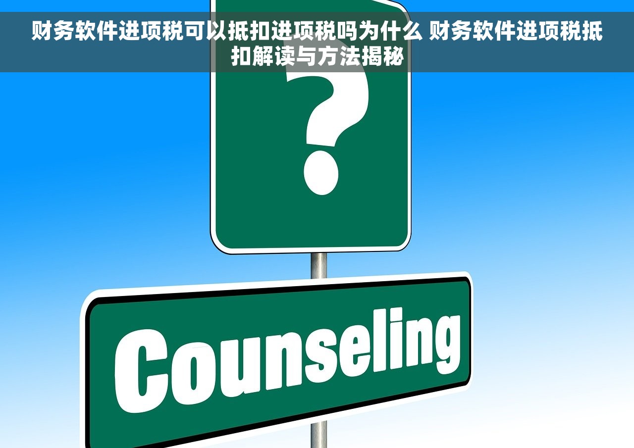 财务软件进项税可以抵扣进项税吗为什么 财务软件进项税抵扣解读与方法揭秘