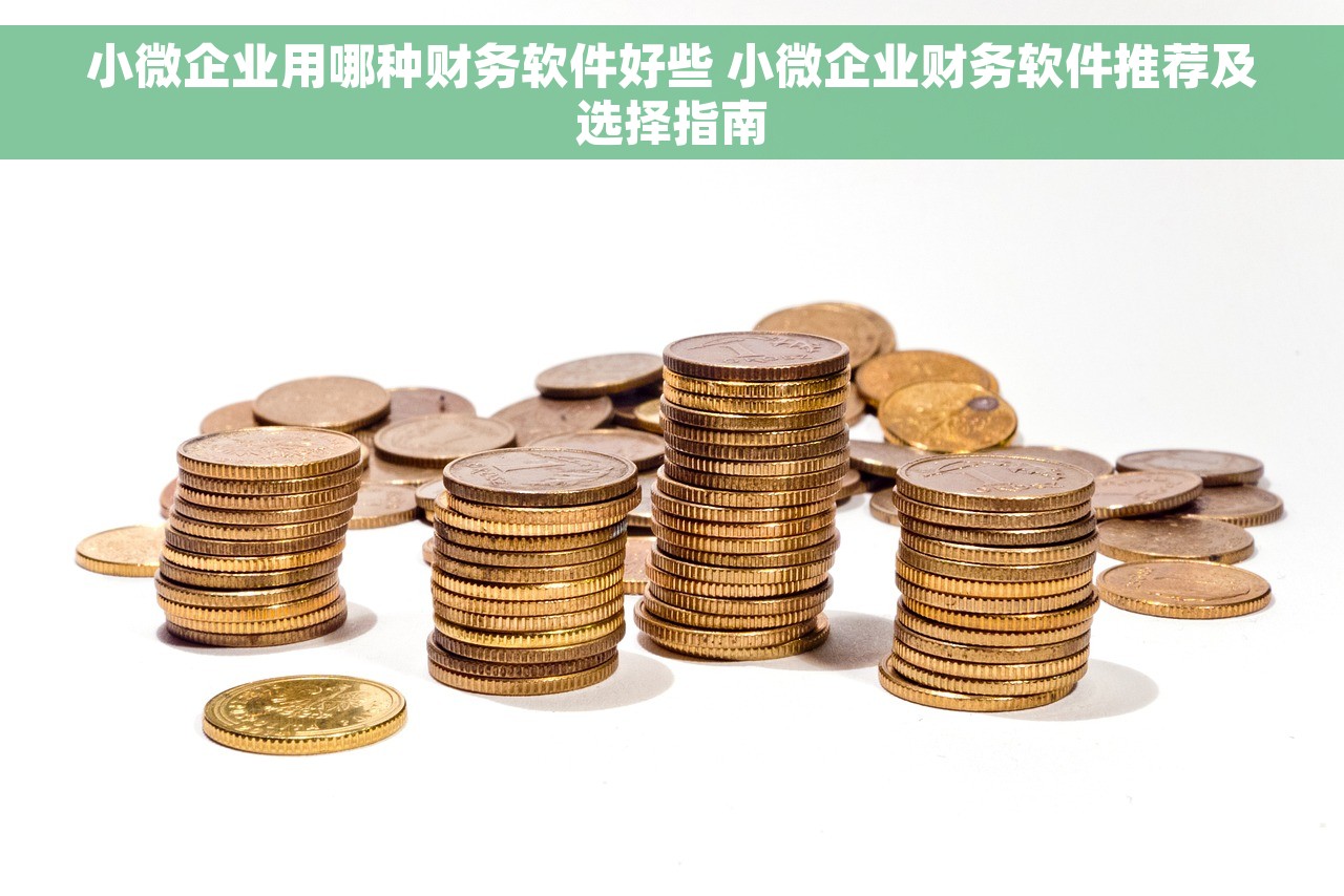 小微企业用哪种财务软件好些 小微企业财务软件推荐及选择指南