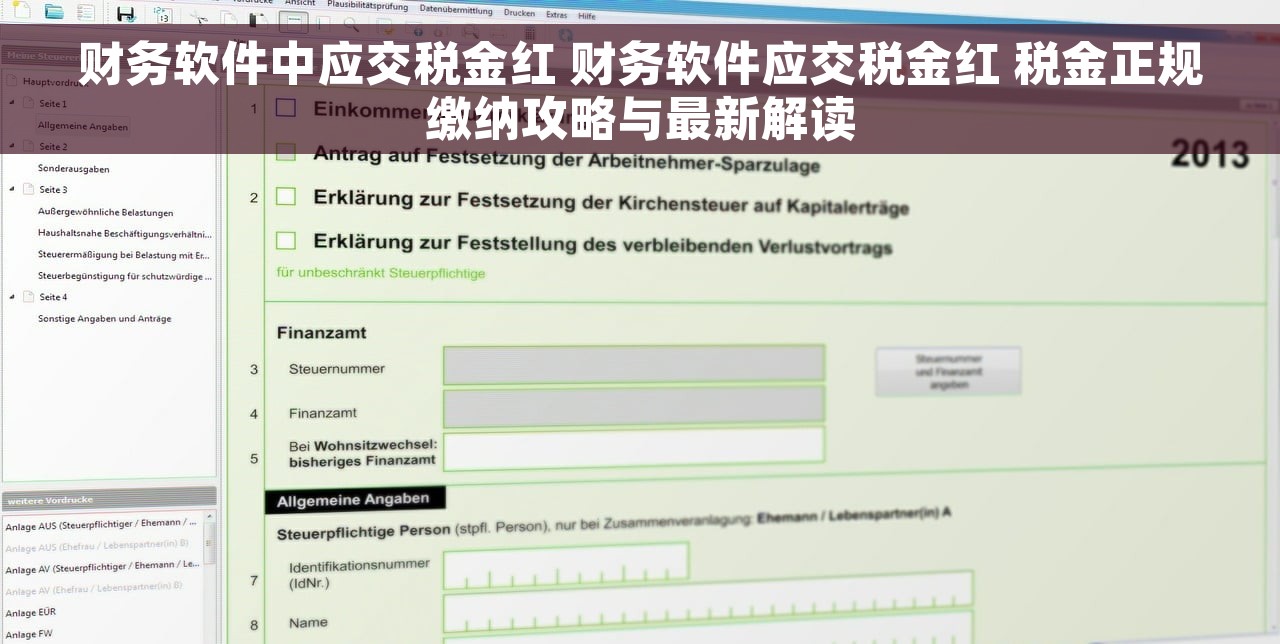 财务软件中应交税金红 财务软件应交税金红 税金正规缴纳攻略与最新解读