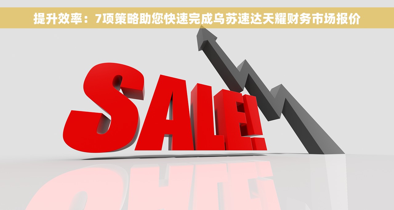 提升效率：7项策略助您快速完成乌苏速达天耀财务市场报价