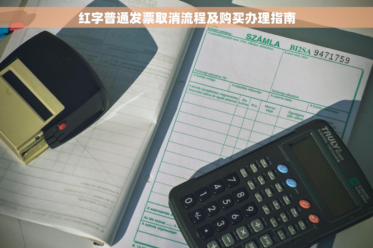 红字普通发票取消流程及购买办理指南