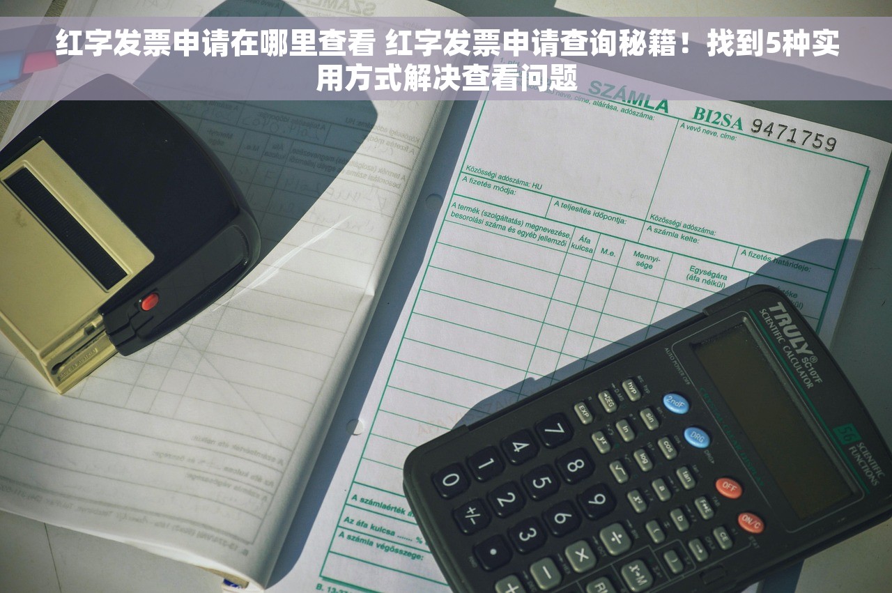 红字发票申请在哪里查看 红字发票申请查询秘籍！找到5种实用方式解决查看问题