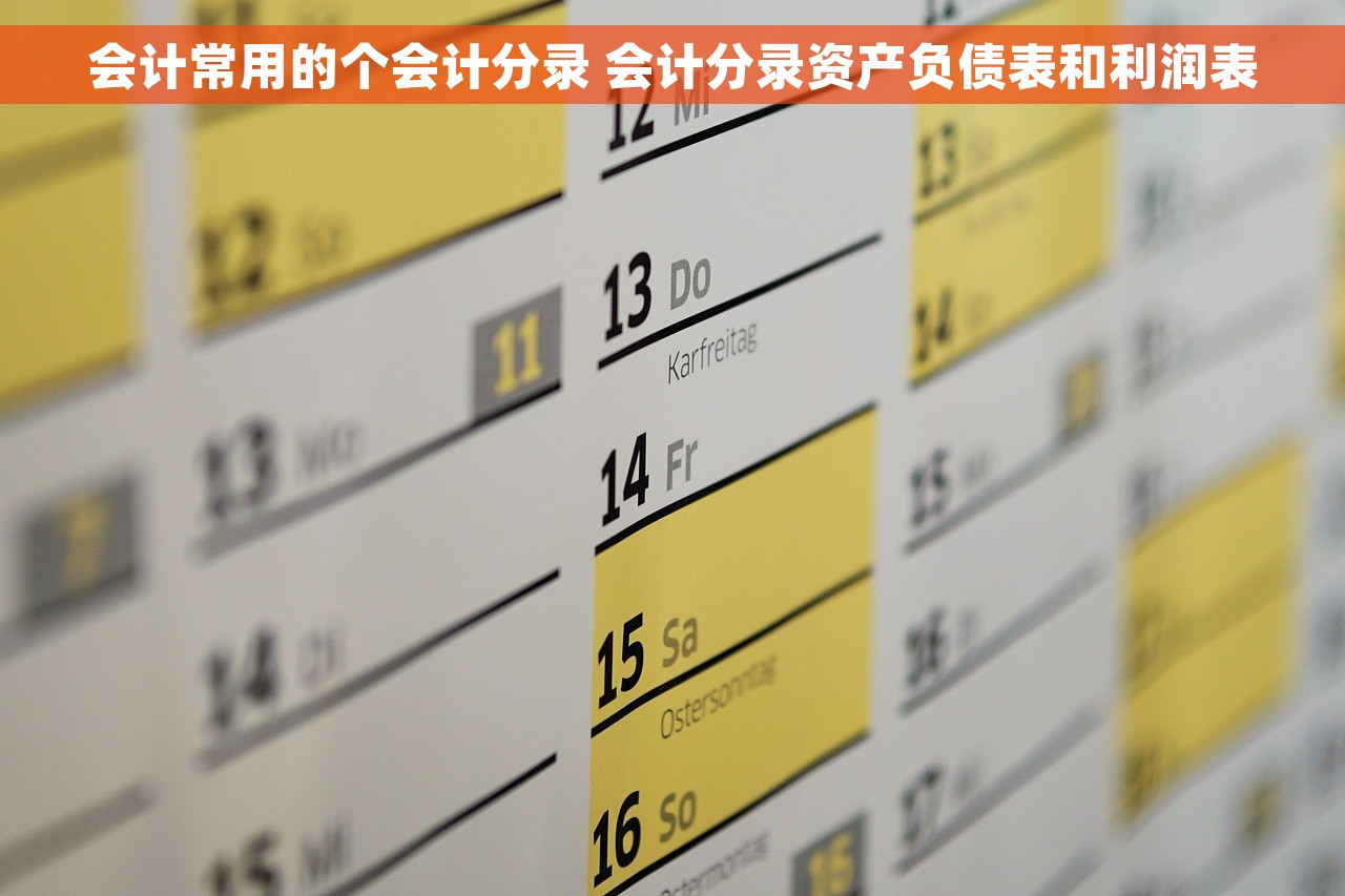 会计常用的个会计分录 会计分录资产负债表和利润表