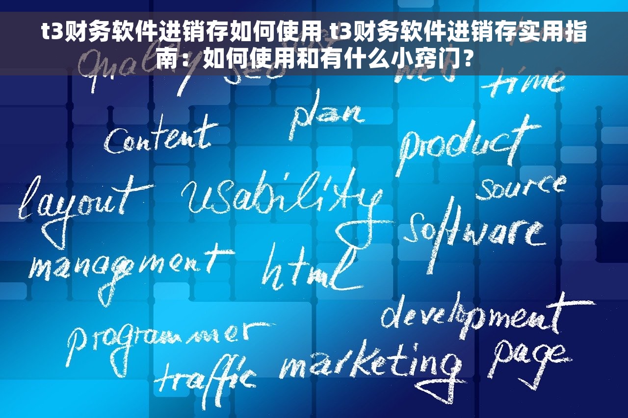 t3财务软件进销存如何使用 t3财务软件进销存实用指南：如何使用和有什么小窍门？