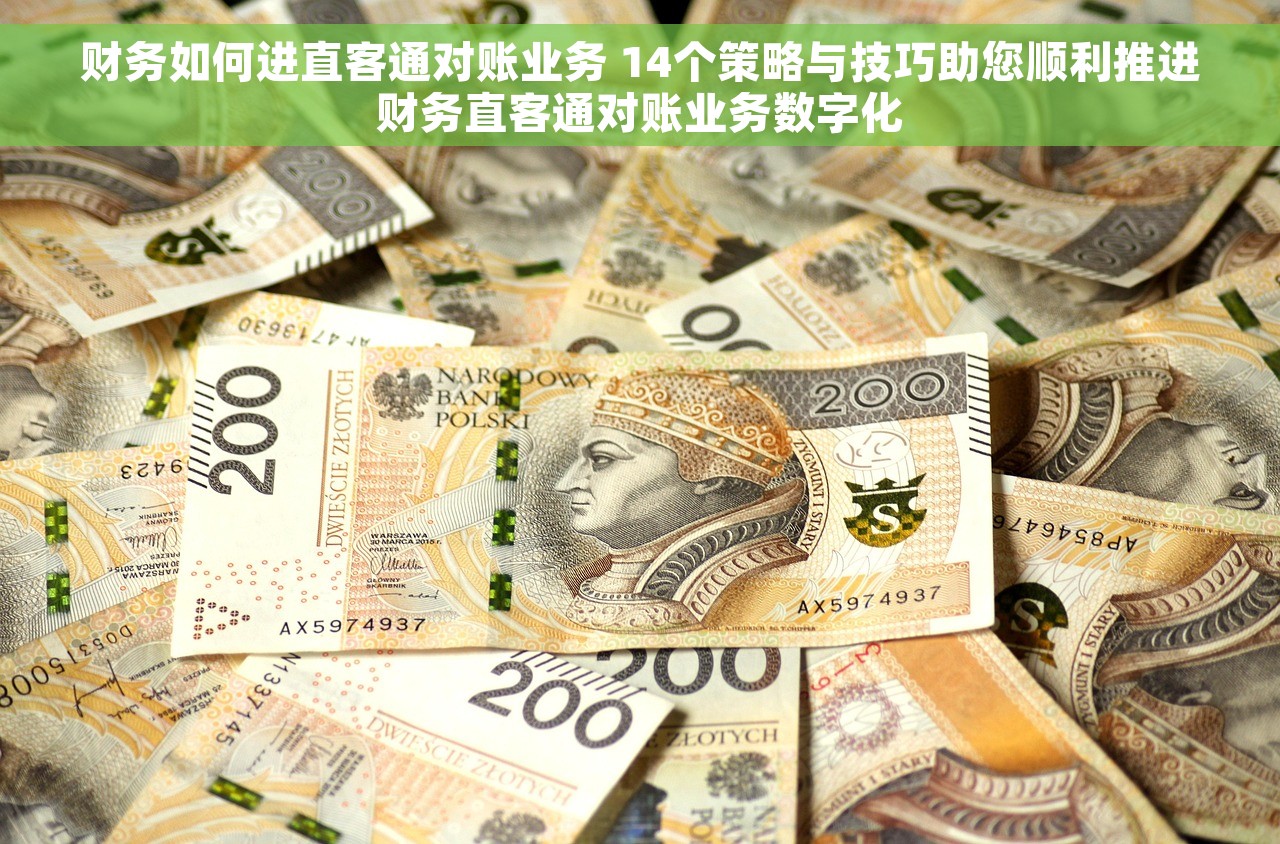 财务如何进直客通对账业务 14个策略与技巧助您顺利推进财务直客通对账业务数字化