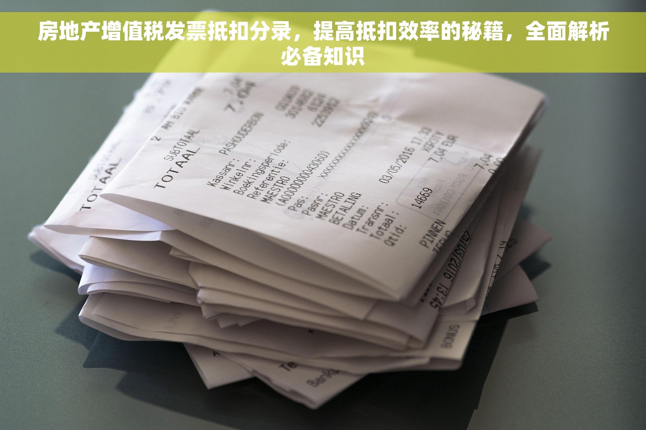 房地产增值税发票抵扣分录，提高抵扣效率的秘籍，全面解析必备知识