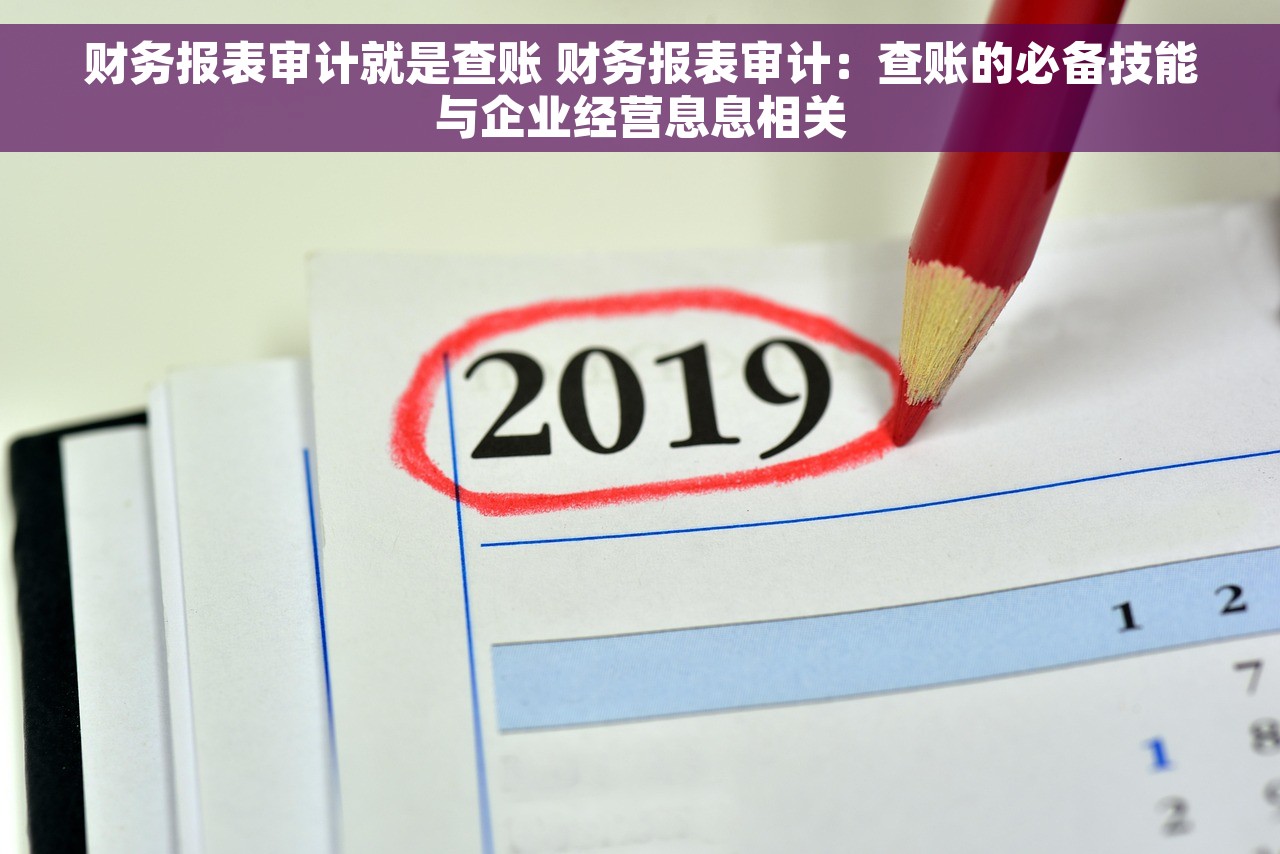 财务报表审计就是查账 财务报表审计：查账的必备技能与企业经营息息相关