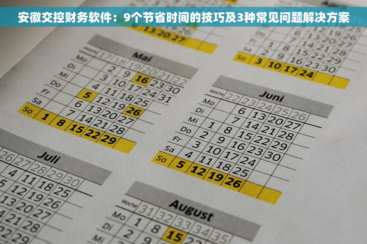 安徽交控财务软件：9个节省时间的技巧及3种常见问题解决方案