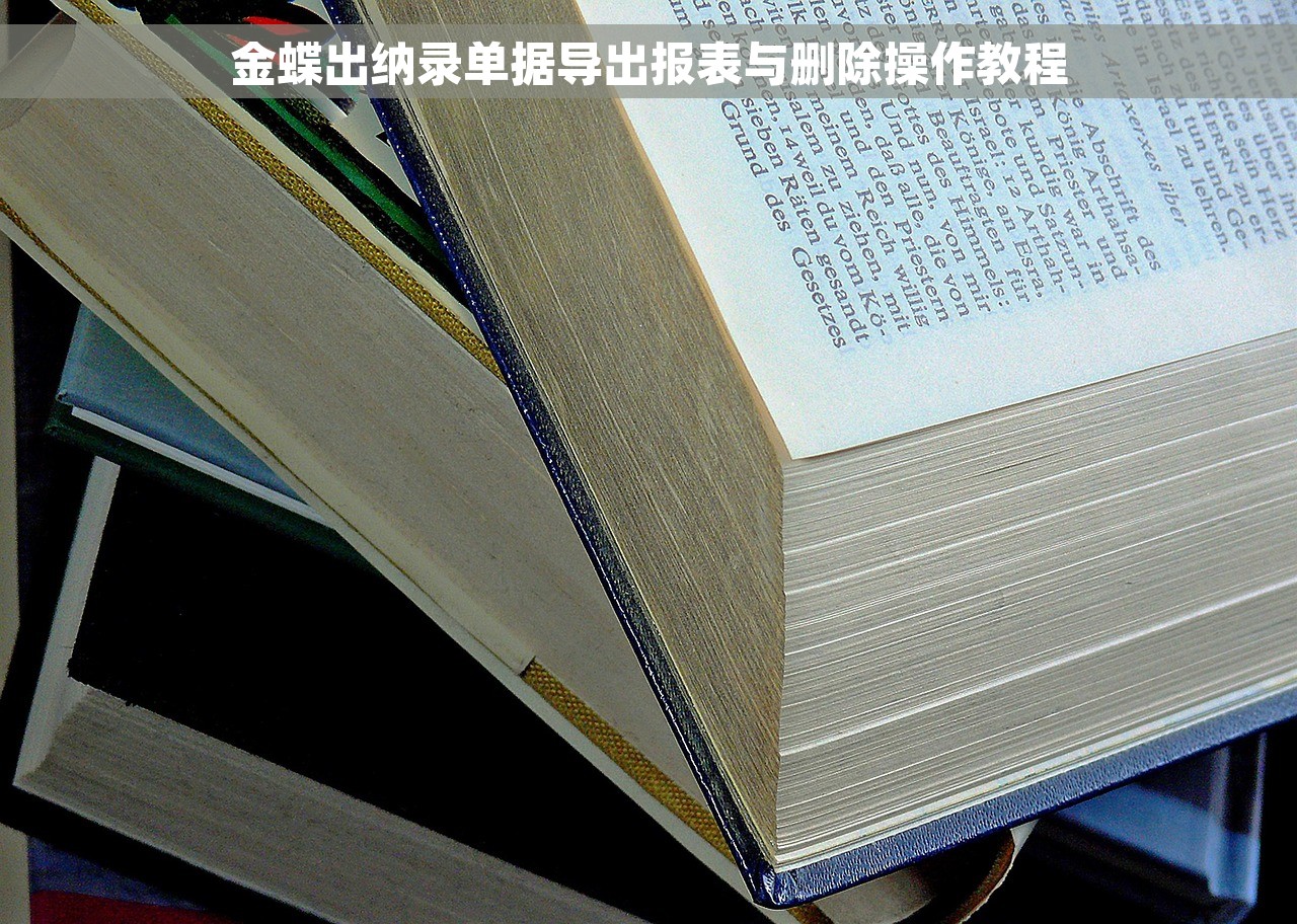 金蝶出纳录单据导出报表与删除操作教程