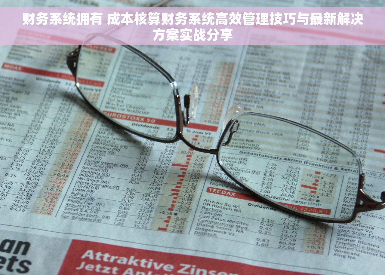 财务系统拥有 成本核算财务系统高效管理技巧与最新解决方案实战分享