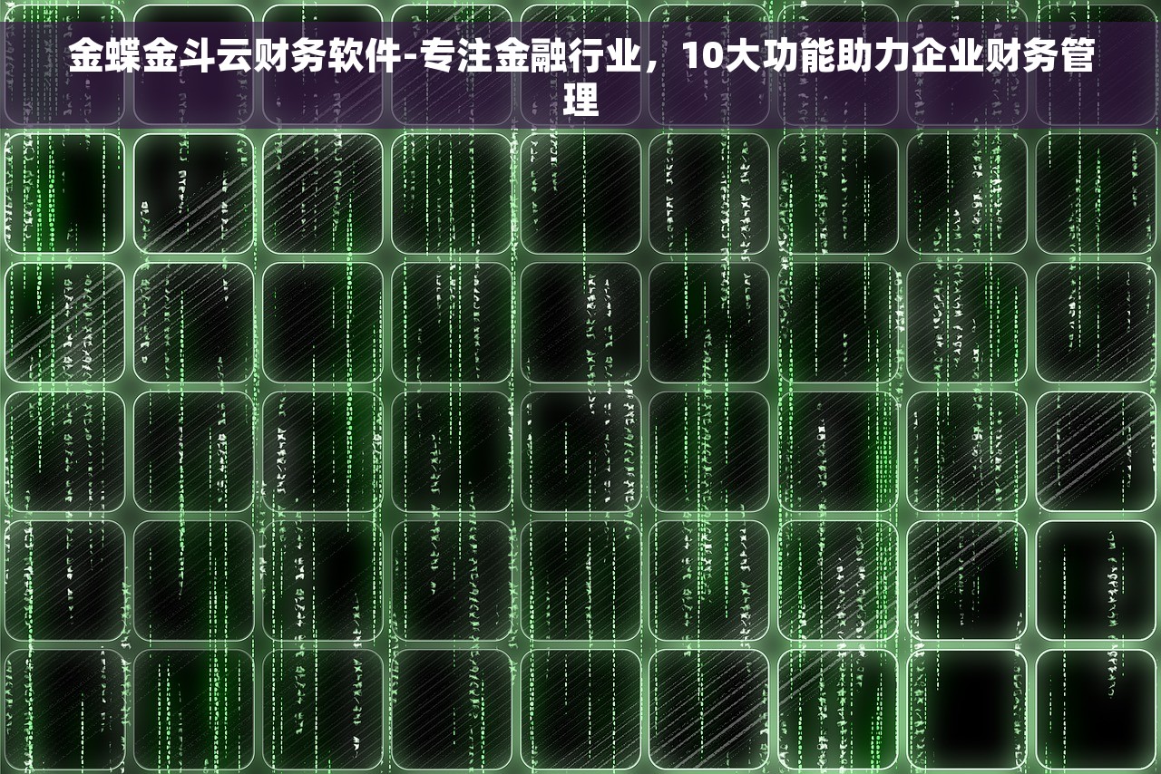 金蝶金斗云财务软件-专注金融行业，10大功能助力企业财务管理