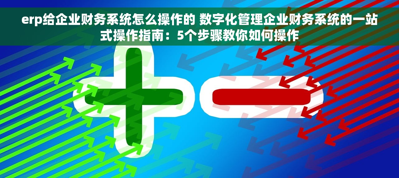 erp给企业财务系统怎么操作的 数字化管理企业财务系统的一站式操作指南：5个步骤教你如何操作