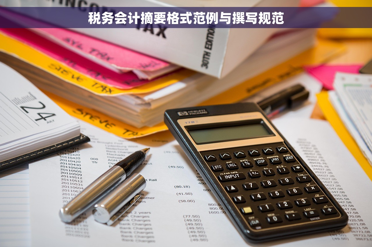 税务会计摘要格式范例与撰写规范
