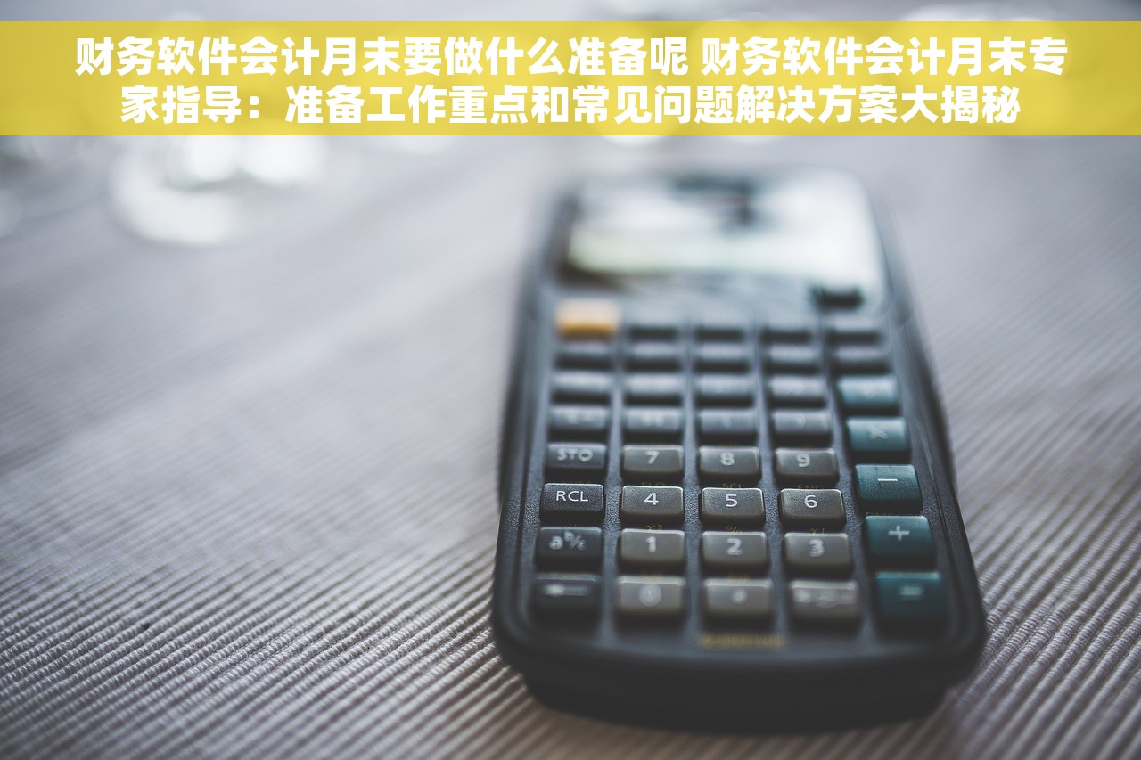 财务软件会计月末要做什么准备呢 财务软件会计月末专家指导：准备工作重点和常见问题解决方案大揭秘