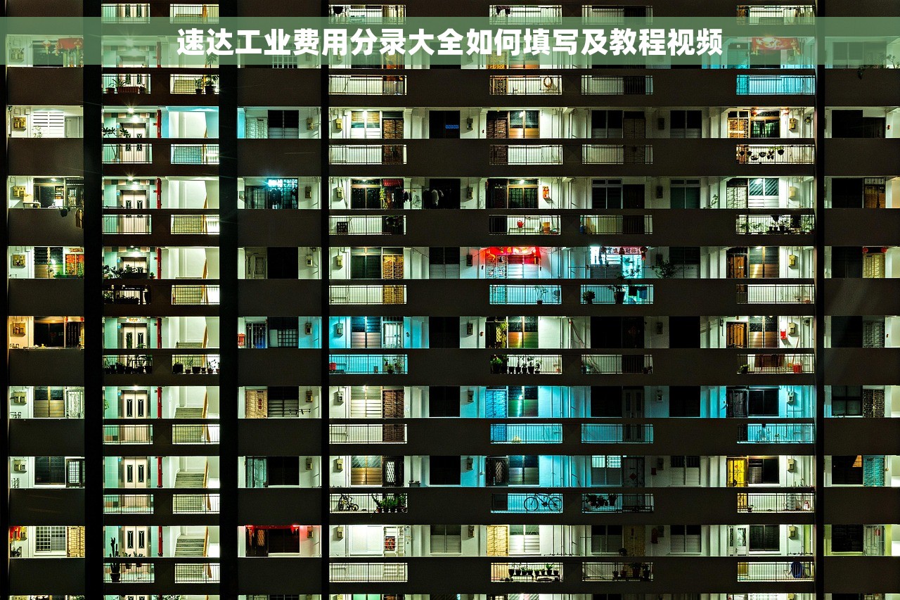 速达工业费用分录大全如何填写及教程视频