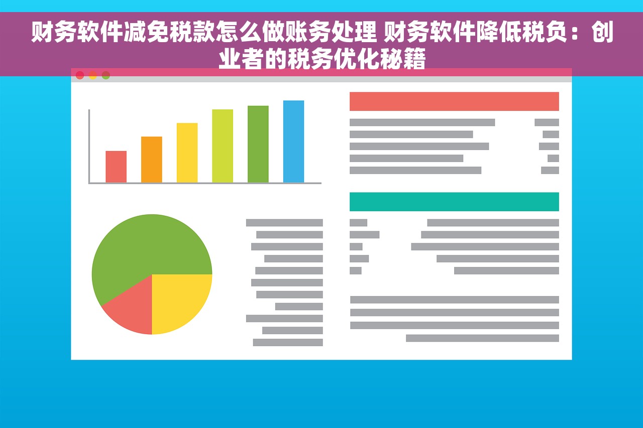财务软件减免税款怎么做账务处理 财务软件降低税负：创业者的税务优化秘籍
