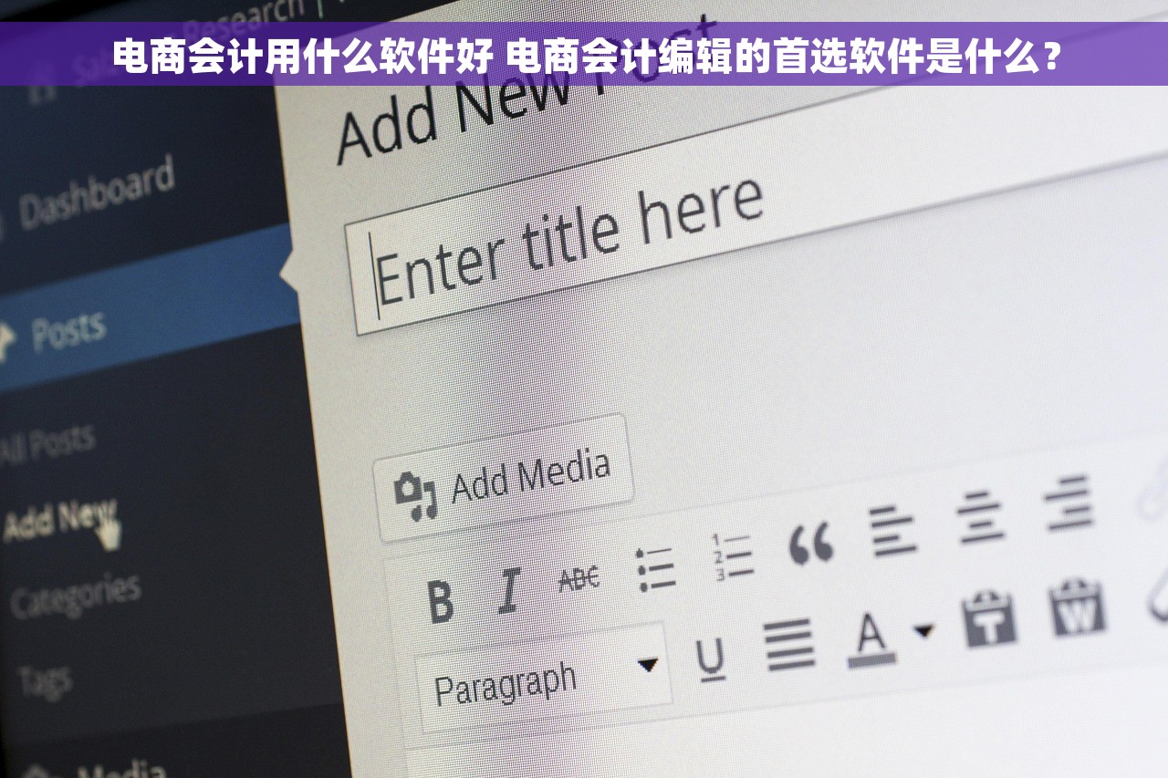 电商会计用什么软件好 电商会计编辑的首选软件是什么？