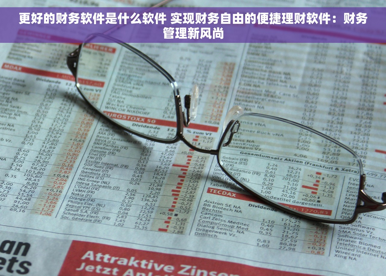 更好的财务软件是什么软件 实现财务自由的便捷理财软件：财务管理新风尚