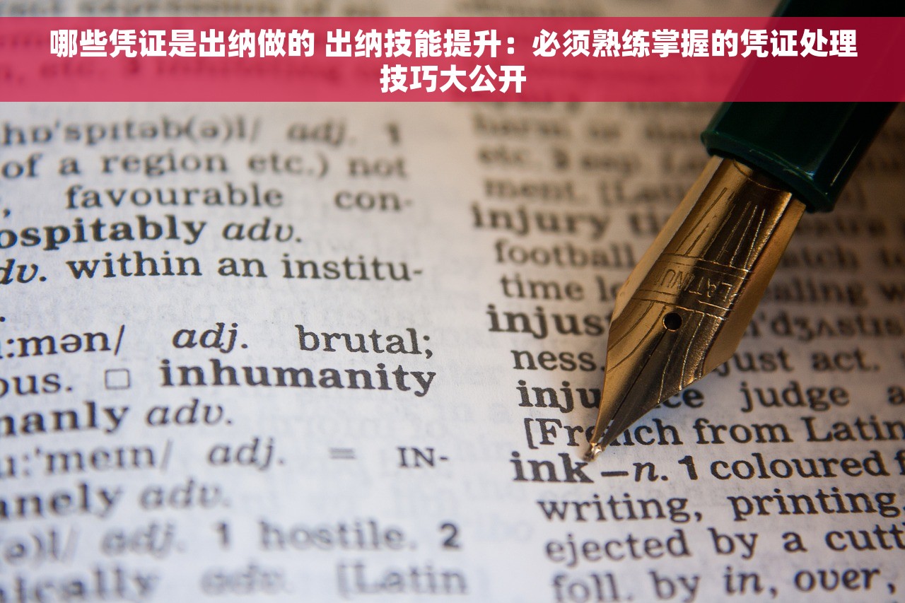 哪些凭证是出纳做的 出纳技能提升：必须熟练掌握的凭证处理技巧大公开