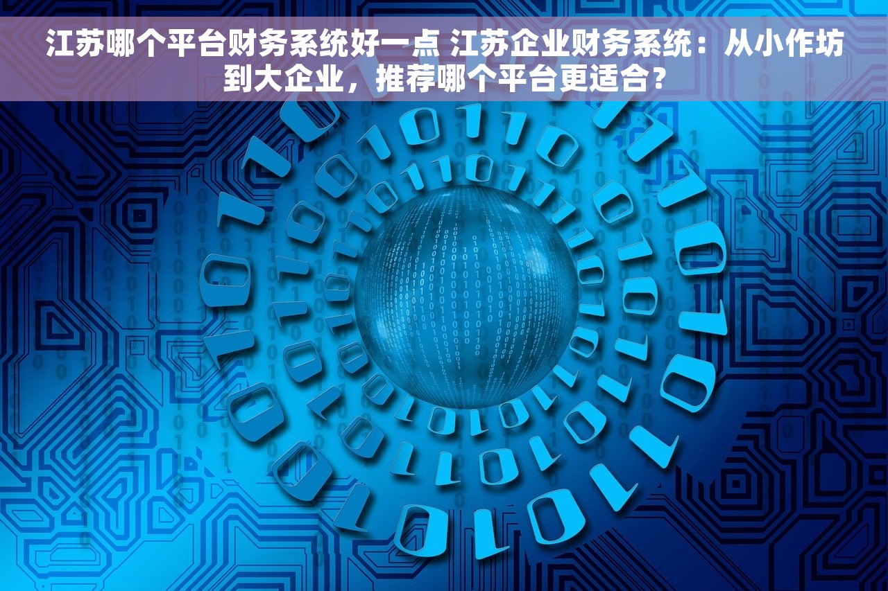 江苏哪个平台财务系统好一点 江苏企业财务系统：从小作坊到大企业，推荐哪个平台更适合？