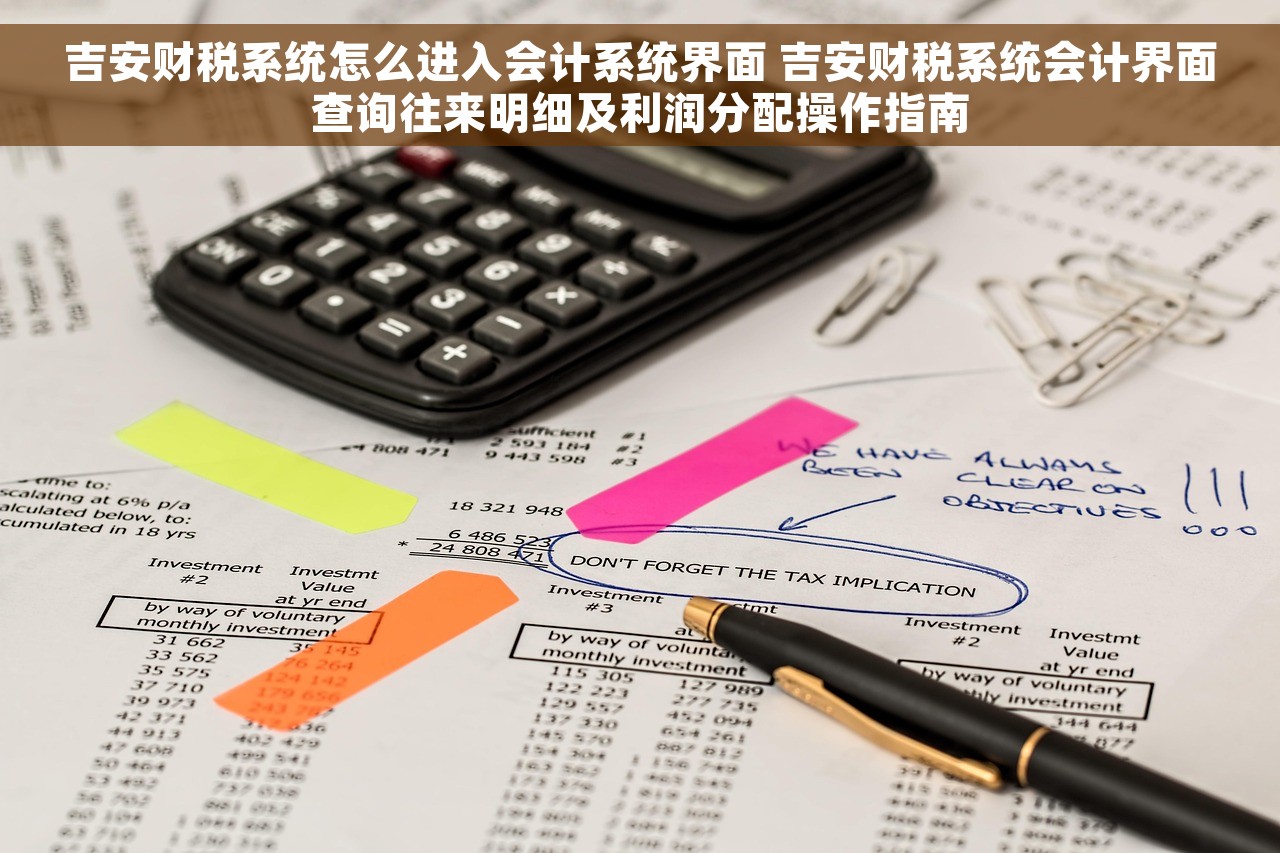 吉安财税系统怎么进入会计系统界面 吉安财税系统会计界面查询往来明细及利润分配操作指南