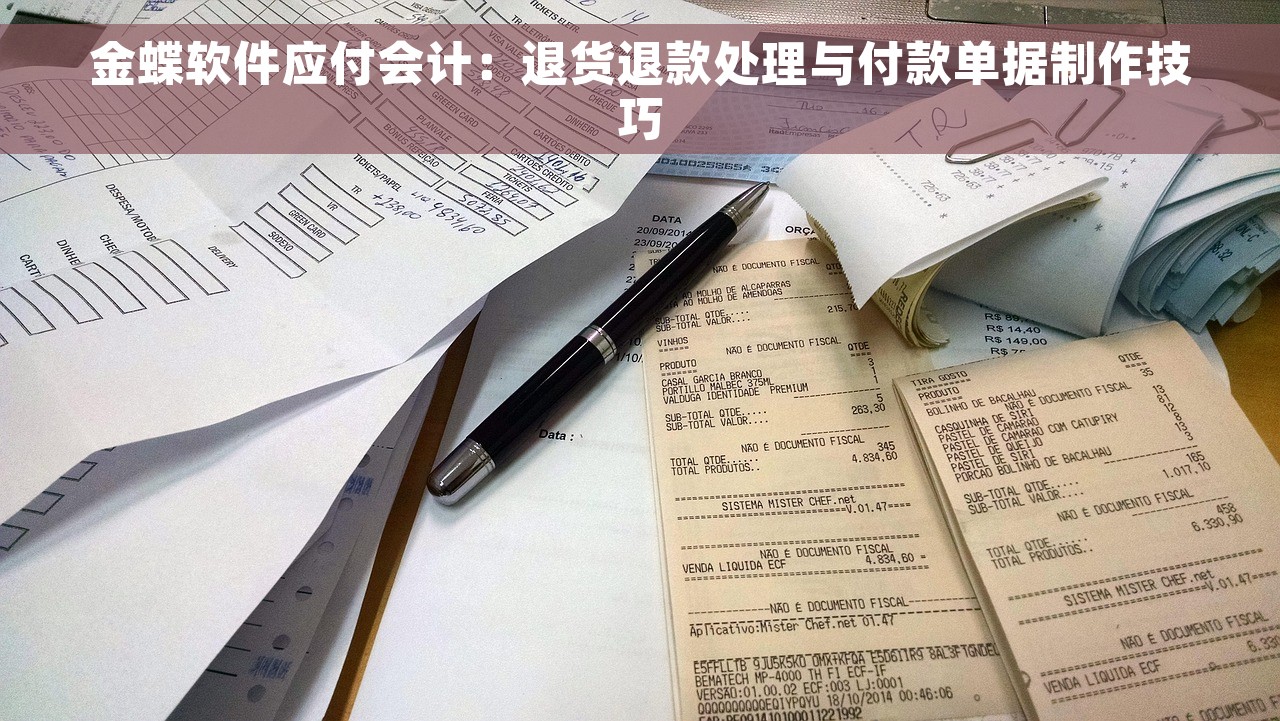 金蝶软件应付会计：退货退款处理与付款单据制作技巧