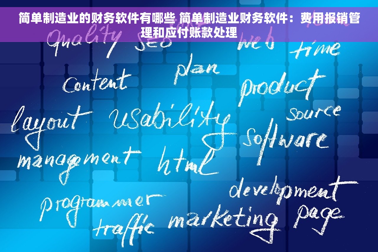 简单制造业的财务软件有哪些 简单制造业财务软件：费用报销管理和应付账款处理