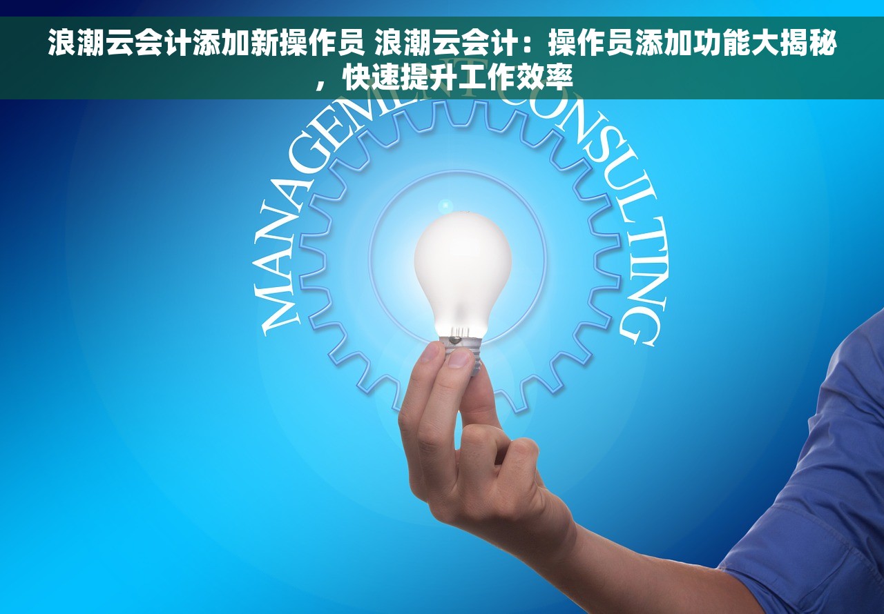 浪潮云会计添加新操作员 浪潮云会计：操作员添加功能大揭秘，快速提升工作效率