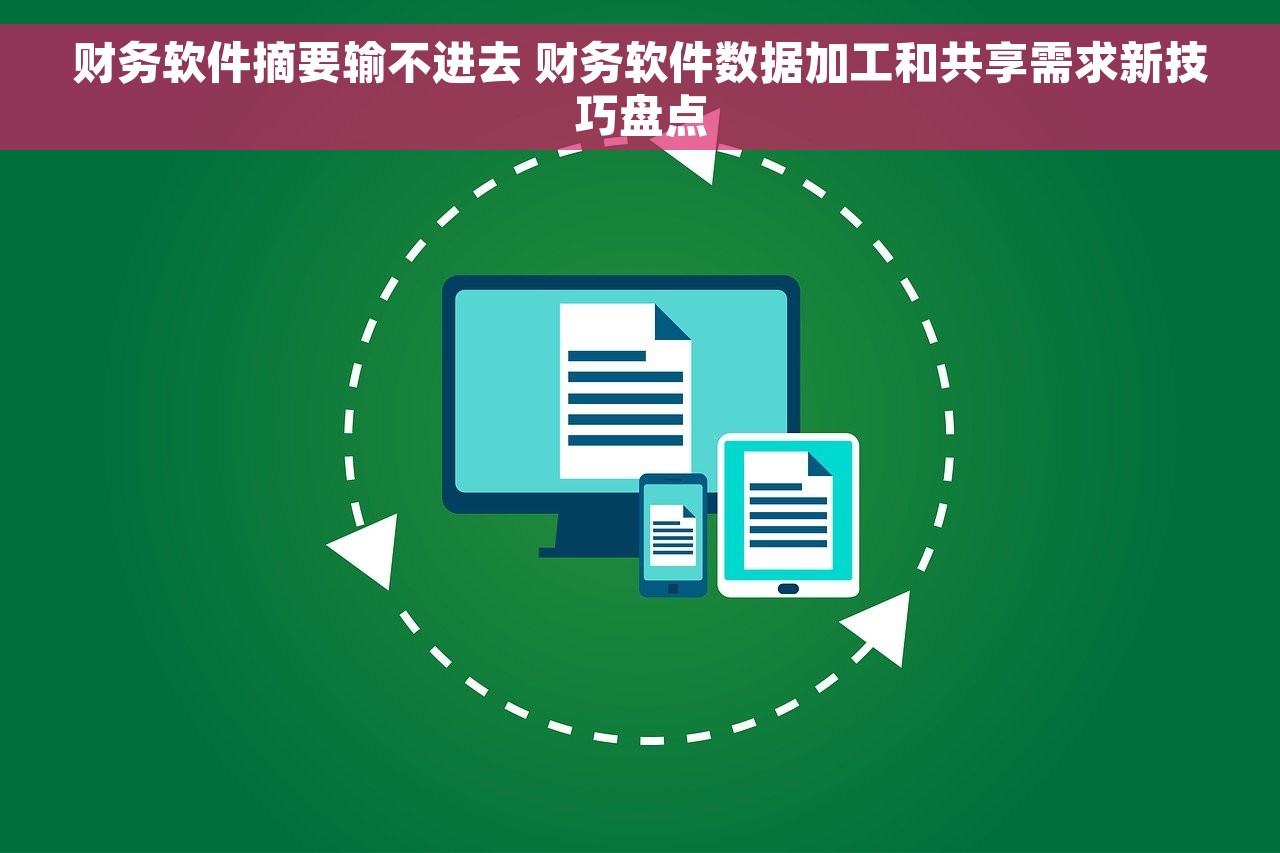 财务软件摘要输不进去 财务软件数据加工和共享需求新技巧盘点