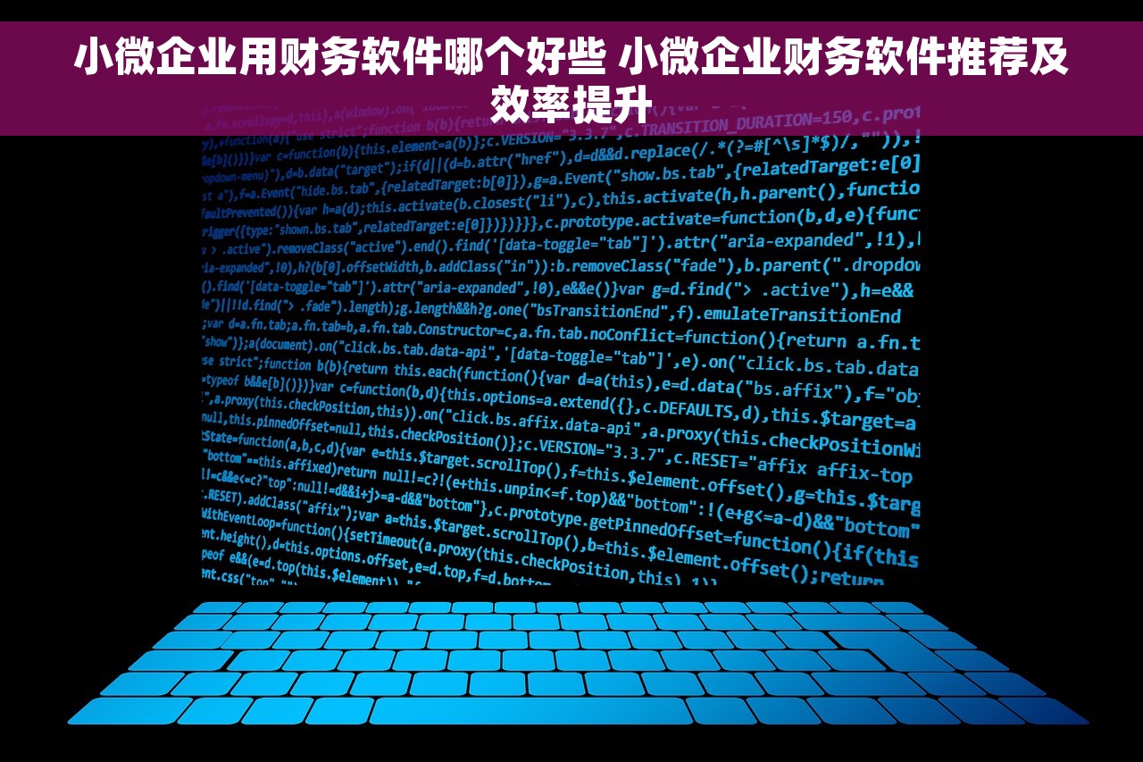 小微企业用财务软件哪个好些 小微企业财务软件推荐及效率提升