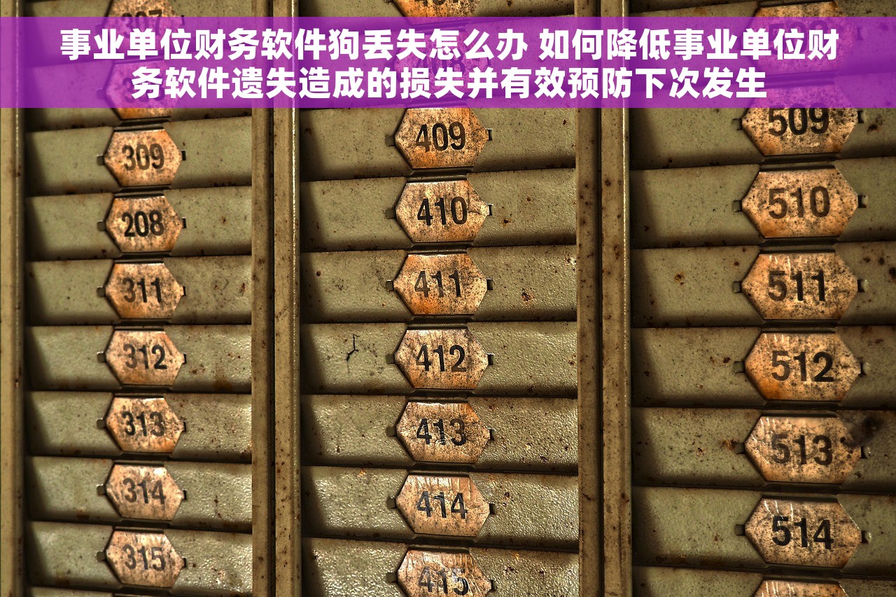 事业单位财务软件狗丢失怎么办 如何降低事业单位财务软件遗失造成的损失并有效预防下次发生